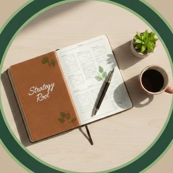 Illustration de racines profondes s'ancrant dans le sol, représentant les fondations stables et le diagnostic technique d'un projet.