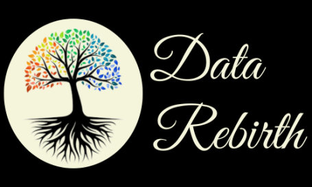 Logo Data Rebirth, symbolisant la renaissance des données et l'équilibre entre technologie et vivant.